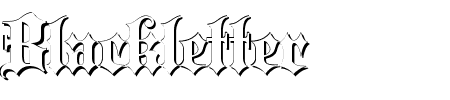 TTF: Blackletter Shadow Schriftart