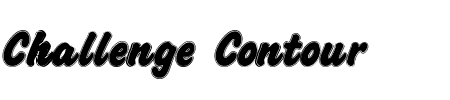 Font Challenge Contour: Mehr Infos & Zeichen Übersicht TTF: Challenge Contour Font