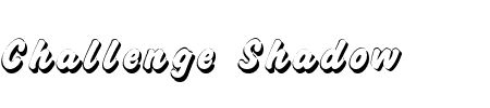 Font Challenge Shadow: Mehr Infos & Zeichen Übersicht TTF: Challenge Shadow Font