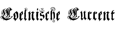 TTF: Coelnische Current Fraktur Font