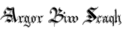 Font Argor Biw Scaqh: Mehr Infos & Zeichen Übersicht TTF: Argor Biw Scaqh Font