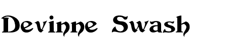 Schriftart Devinne Swash: Mehr Infos & Vorschau Generator TTF: Devinne Swash Schriftart