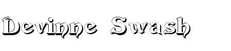 Schriftart Devinne Swash Shadow: Mehr Infos & Vorschau Generator TTF: Devinne Swash Shadow Schriftart