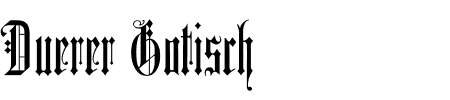 TTF: Duerer Gotisch Schriftart