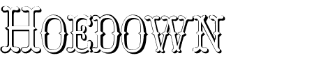 Font Hoedown Shadow: Mehr Infos & Zeichen Übersicht TTF: Hoedown Shadow Font