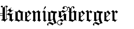 Schriftart Koenigsberger Gotisch: Mehr Infos & Vorschau Generator TTF: Koenigsberger Gotisch Schriftart