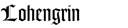 TTF: Lohengrin Schriftart