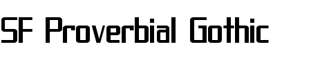 Schriftart SF Proverbial Gothic: Mehr Infos & Vorschau Generator TTF: SF Proverbial Gothic Schriftart