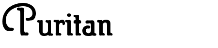 TTF: Puritan Swash Bold Schriftart