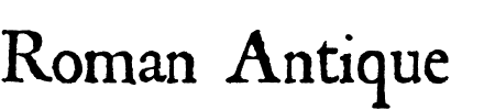 Schriftart Roman Antique: Mehr Infos & Vorschau Generator TTF: Roman Antique Schriftart