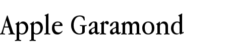 TTF: Apple Garamond Schriftart