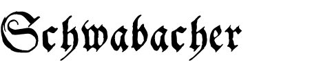 TTF: Schwabacher Schriftart