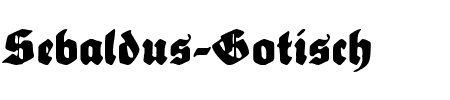 Schriftart Sebaldus-Gotisch: Mehr Infos & Vorschau Generator TTF: Sebaldus-Gotisch Schriftart