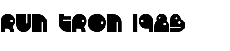Schriftart Run Tron 1983: Mehr Infos & Vorschau Generator TTF: Run Tron 1983 Schriftart