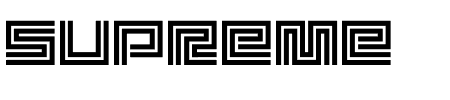Schriftart Supreme: Mehr Infos & Vorschau Generator TTF: Supreme Schriftart