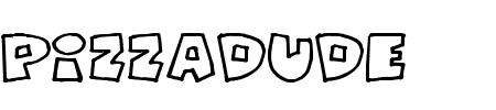 Schriftart Pizzadude Fat Outline: Mehr Infos & Vorschau Generator TTF: Pizzadude Fat Outline Schriftart