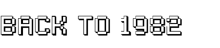 TTF: Back to 1982 Schriftart