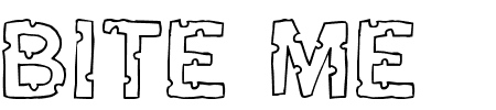 Font Bite Me: Mehr Infos & Zeichen Übersicht TTF: Bite Me Font