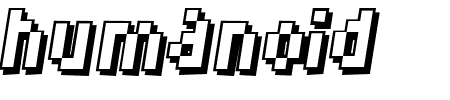 Schriftart Humanoid: Mehr Infos & Vorschau Generator TTF: Humanoid Schriftart