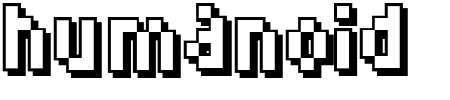 Humanoid straight Schriftart