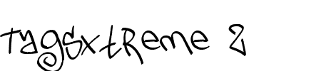 Schriftart TagsXtreme 2: Mehr Infos & Vorschau Generator TTF: TagsXtreme 2 Schriftart