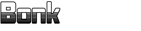 TTF: Bonk Outline Schriftart