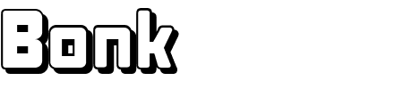 Font Bonk Offset: Mehr Infos & Zeichen Übersicht TTF: Bonk Offset Font