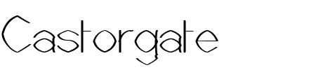 TTF: Castorgate R Schriftart