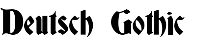 TTF: Deutsch Gothic Schriftart