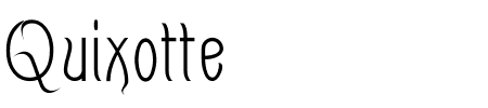 Schriftart Quixotte: Mehr Infos & Zeichen Übersicht TTF: Quixotte Schriftart
