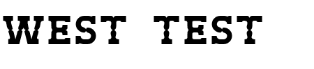 TTF: West Test Font