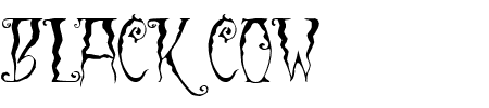 Schrift Black Cow: Mehr Infos & Zeichen Übersicht TTF: Black Cow Schrift