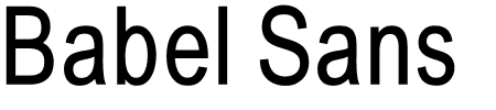 TTF: Babel Sans Schriftart