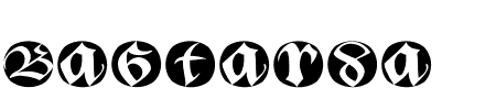 TTF: Bastarda Buttons Schriftart