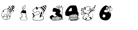 Schriftart Birthday Digits: Mehr Infos & Vorschau Generator TTF: Birthday Digits Schriftart