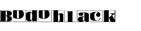 Schriftart Bodoblack Squares Invers: Mehr Infos & Vorschau Generator TTF: Bodoblack Squares Invers Schriftart