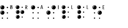 Schriftart Braille Latin: Mehr Infos & Vorschau Generator TTF: Braille Latin Schriftart