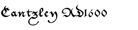 TTF: Cantzley AD1600 Schriftart