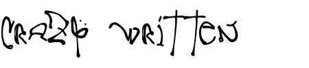 Schriftart Crazy Written: Mehr Infos & Vorschau Generator TTF: Crazy Written Schriftart