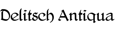 TTF: Delitsch Antiqua Font