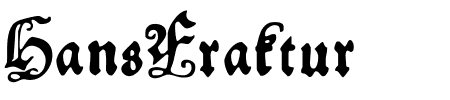 TTF: HansFraktur Schriftart