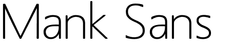 TTF: Mank Sans Schriftart