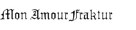 TTF: Mon Amour Fraktur Schriftart