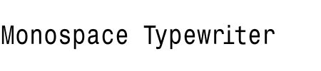 TTF: Monospace Typewriter Schriftart