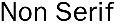Schriftart Non Serif: Mehr Infos & Vorschau Generator TTF: Non Serif Schriftart