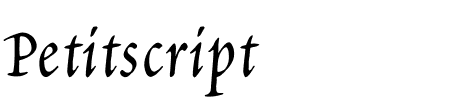 Schriftart Petitscript: Mehr Infos & Vorschau Generator TTF: Petitscript Schriftart