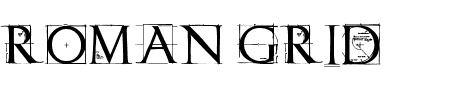 Schriftart Roman Grid Caps: Mehr Infos & Zeichen Übersicht TTF: Roman Grid Caps Schriftart