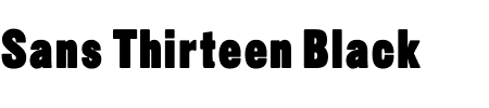 TTF: Sans Thirteen Black Schriftart