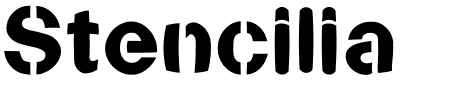 Schriftart Stencilia Bold: Mehr Infos & Vorschau Generator TTF: Stencilia Bold Schriftart