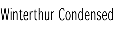 TTF: Winterthur Condensed Schriftart